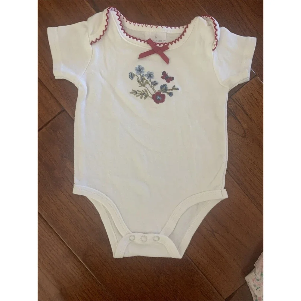 Baby Girl One Piece Cotton Bodysuits Size 3-6 Months Short Sleeve lot of eleven